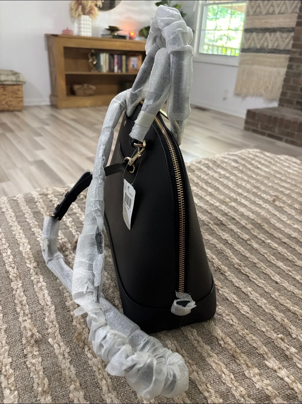 Coach Black‎ Leather Sierra Black Satchel with Gold Hardware
